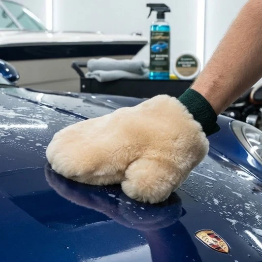 Wash & Polish Sheepskin Mitt