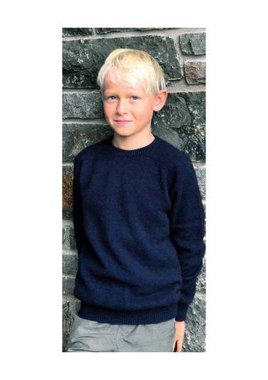 Possum Merino Kids Plain Crew Neck Jumper 138 Possum Merino Kids Plain Crew Neck Jumper 138