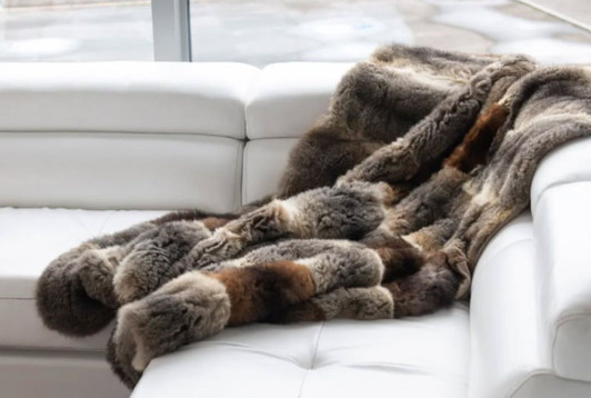Natural Possum Fur Throw Natural Possum Fur Throw