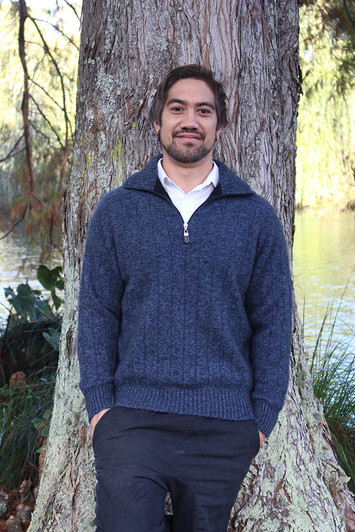 Possum Merino Classic Zip Collar Rib Jumper