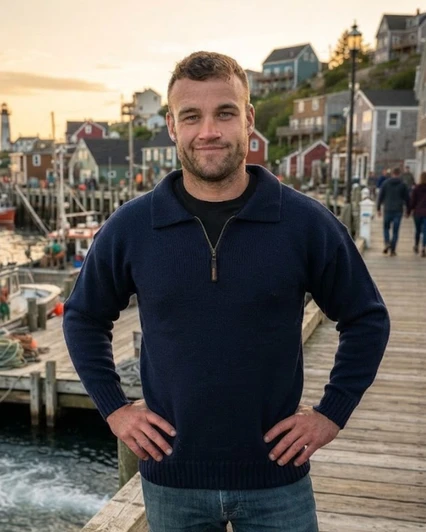 NZ Wool Workwear Original Half Zip Jumper