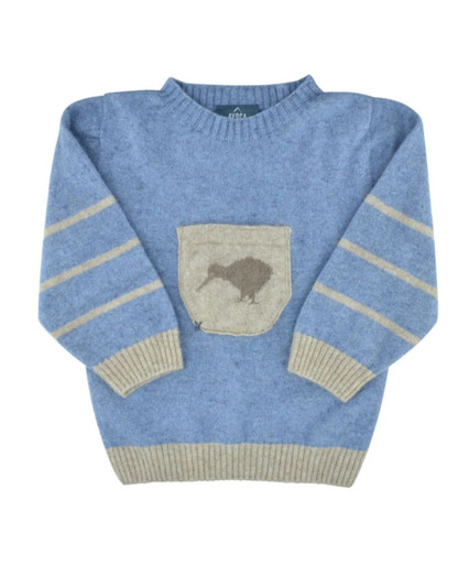 Kids Possum Merino Silk Kiwi Sweater Kids Possum Merino Silk Kiwi Sweater