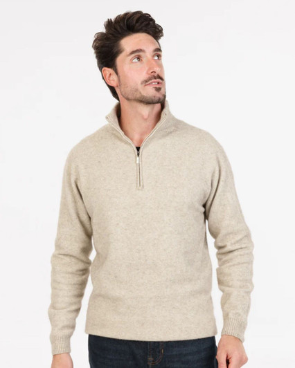 Possum Merino Lightweight Half Zip Sweater