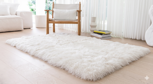Luxury Rectangular Rug - Ivory