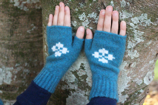 SALE! Possum Merino Child's Fingerless Mittens