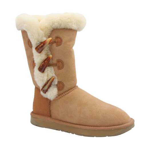 Casey Horn Toggle Sheepskin Tall Boots
