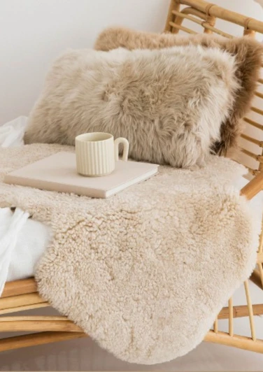 Luxury Short Wool Single Sheepskin Rug