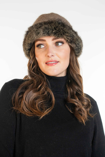 Possum Merino Fur Trim Beanie 189