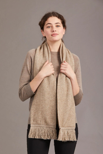 Possum Merino Plain Tubular Scarf that goes well with any outfit.