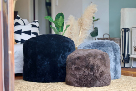 Premium Sheepskin Pouffe Ottoman - Made in New Zealand 759