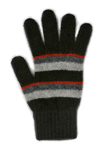 Possum Merino Horizontal Accent Stripe Gloves