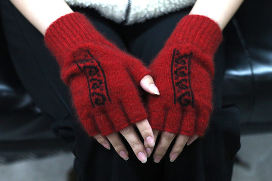Possum Merino Koru Fingerless Gloves - The Sheepskin Factory - Lothlorian