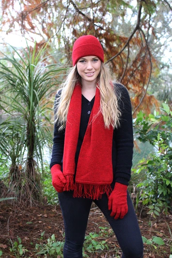 Pure Merino Plain Fringed Scarf