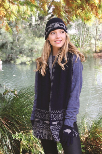 Possum Merino Kiwi Icon Pattern Beanie Possum Merino Kiwi Icon Pattern Beanie