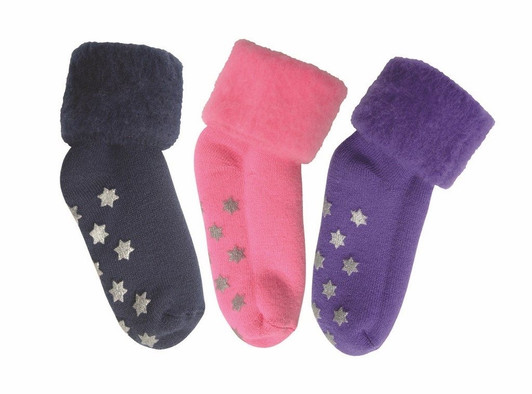 Child Star Tread Wool Blended Socks 22