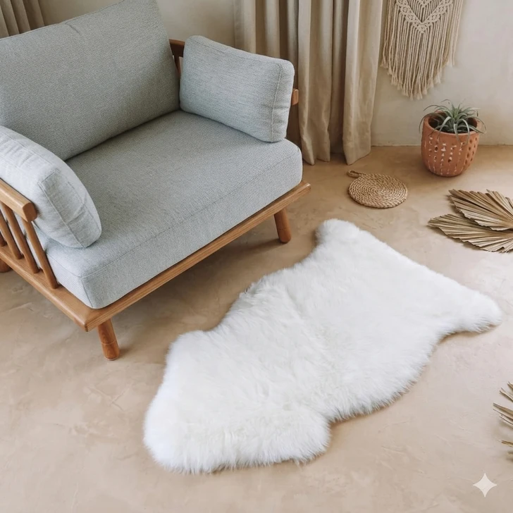 Luxury Single Sheepskin Rug Midi