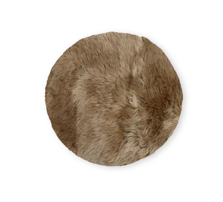 Circular Long Wool Sheepskin Floor Cushions