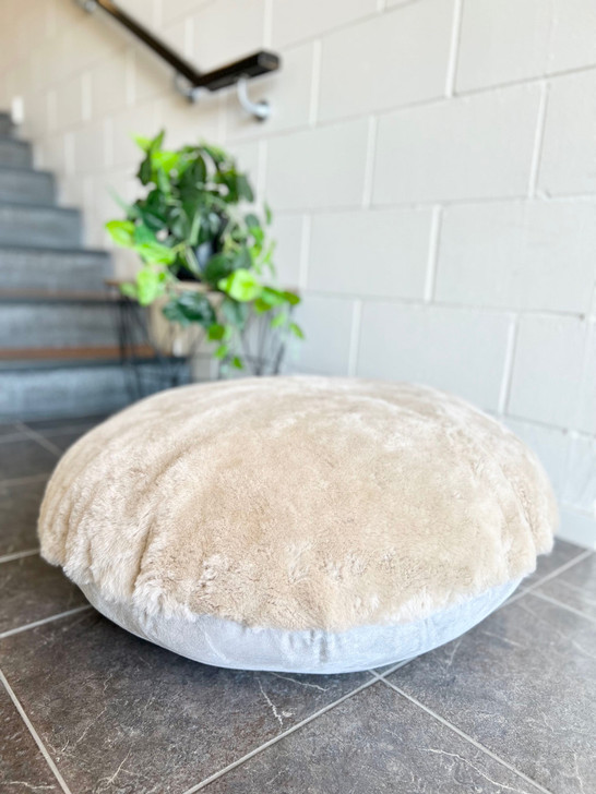 Circular Short Wool Sheepskin Floor Cushions