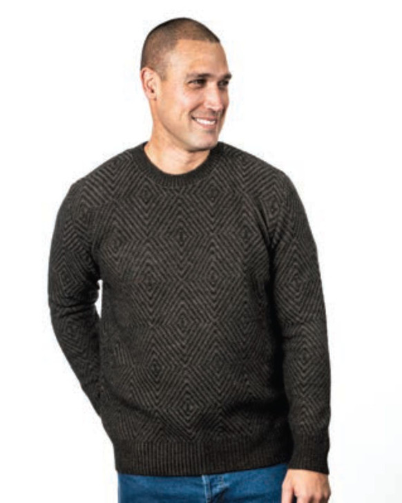 Possum Merino Diamond Plated Crew