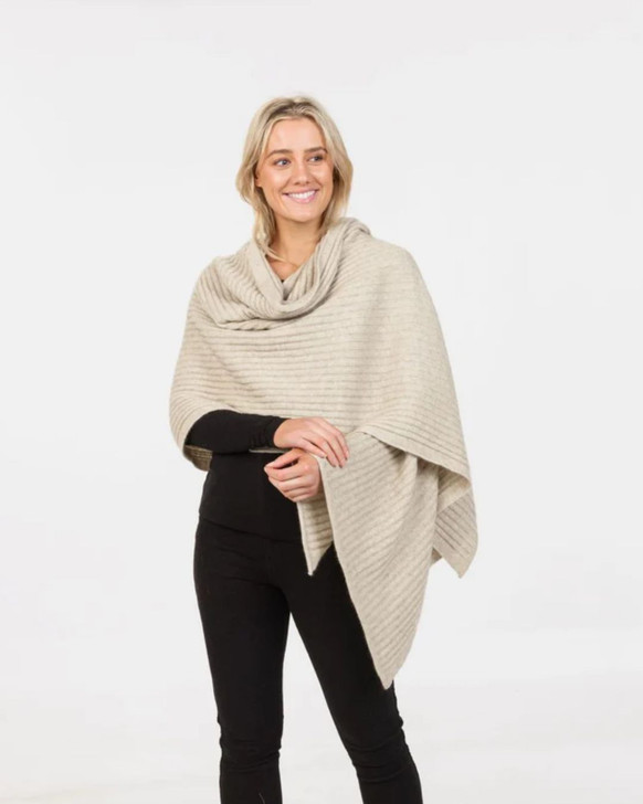 Possum Merino Ribbed Wrap