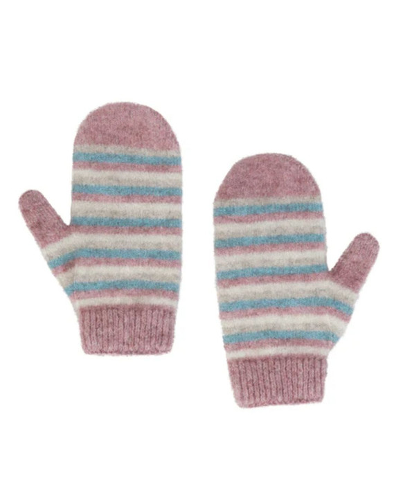 Possum Merino Striped Mittens