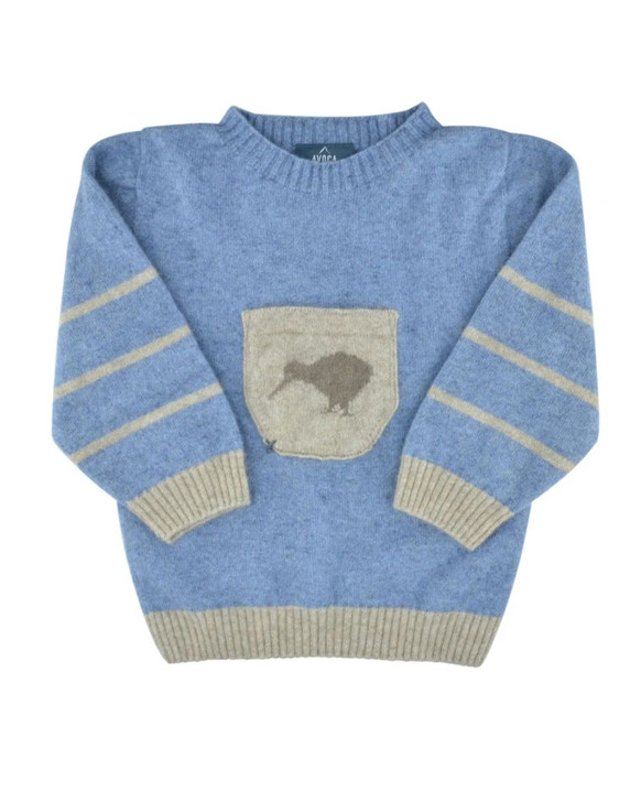 Kids Possum Merino Silk Kiwi Sweater