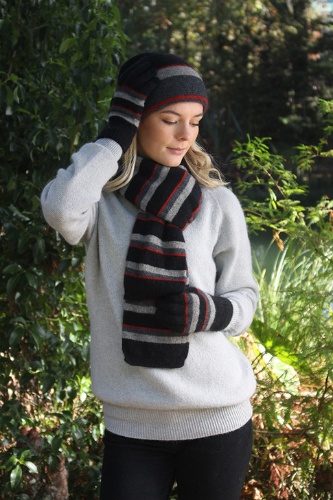 SALE! Possum Merino Horizontal Accent Scarf