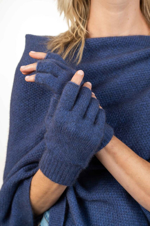 Possum Merino  Silk Fingerless Gloves