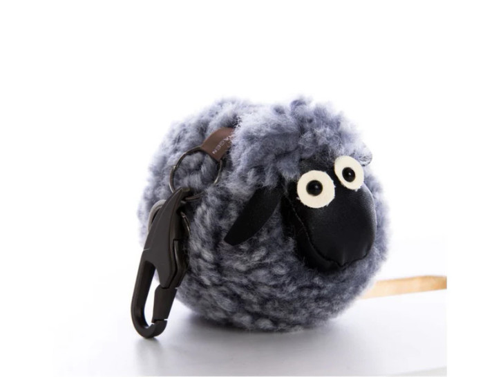 Shorn Curly Sheepskin Keyring