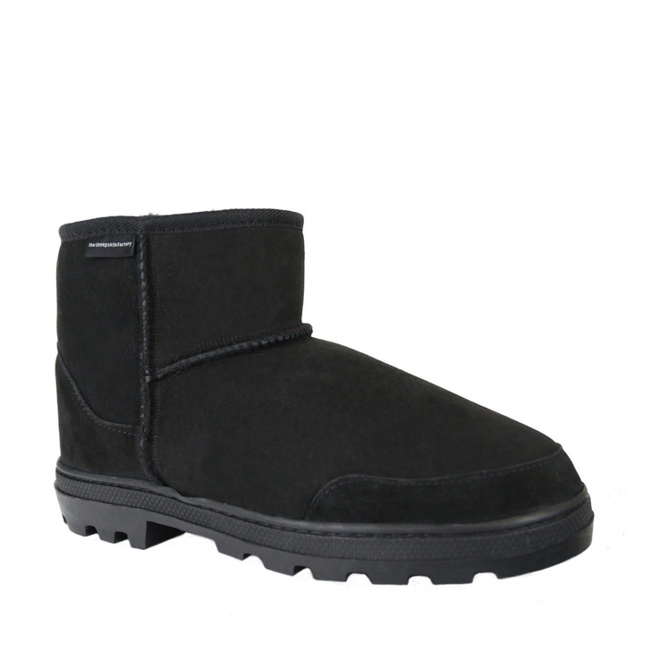 Robbie Mini Sheepskin Boots - Black