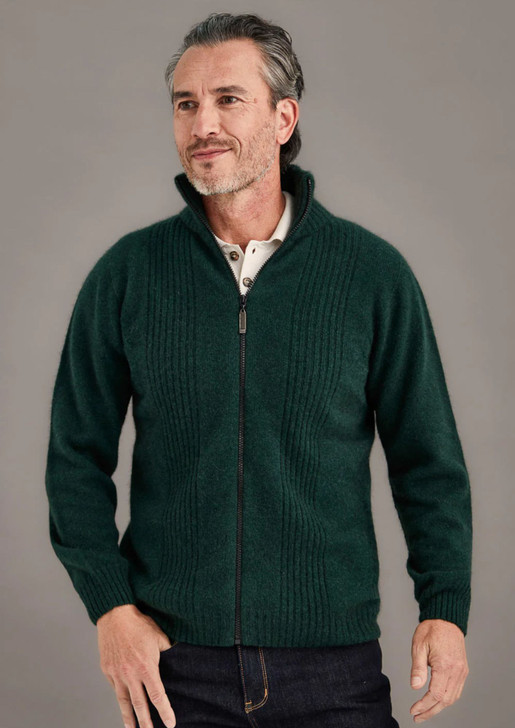 Possum Merino Rib Front Jacket