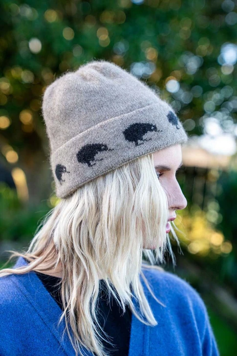 Possum Merino Silk Kiwi Beanie