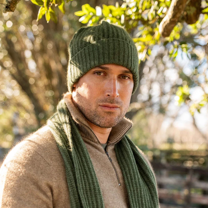 Possum Merino Silk Lightweight Ribbed Beanie