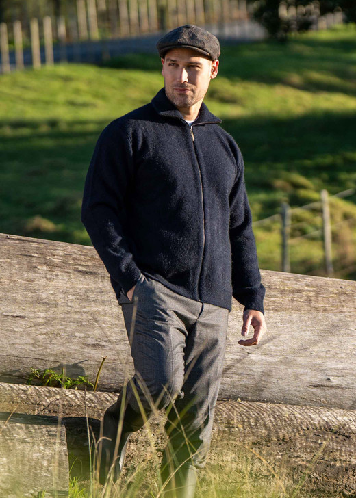 Possum Merino Zip Thru Collar Jacket