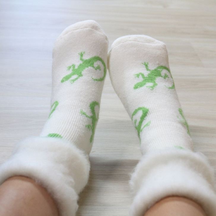 Kiwiana Gecko Wool Blended Socks