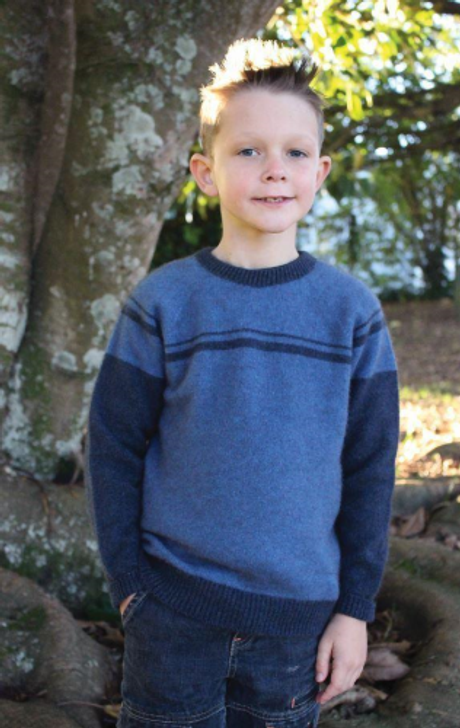 Possum Merino Boy's Striped Jumper