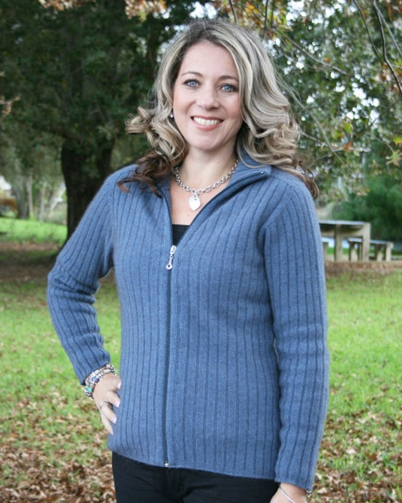 Possum Merino 4×2 Rib Zip Jacket