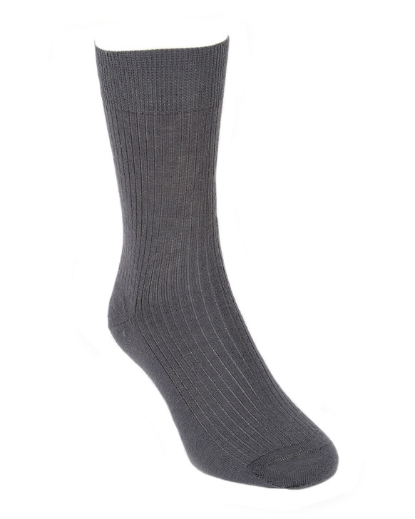 Pure Merino Dress Socks Plain Ribbed Leg