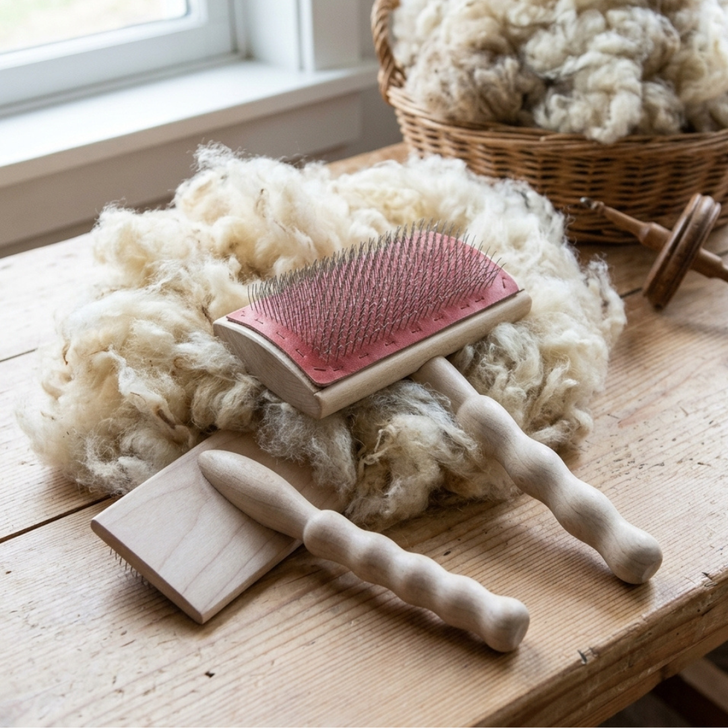 Wooden Carding Brush