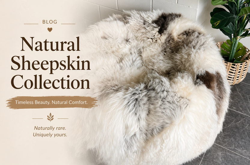 Natural Coloured Sheepskin Rugs Collection!