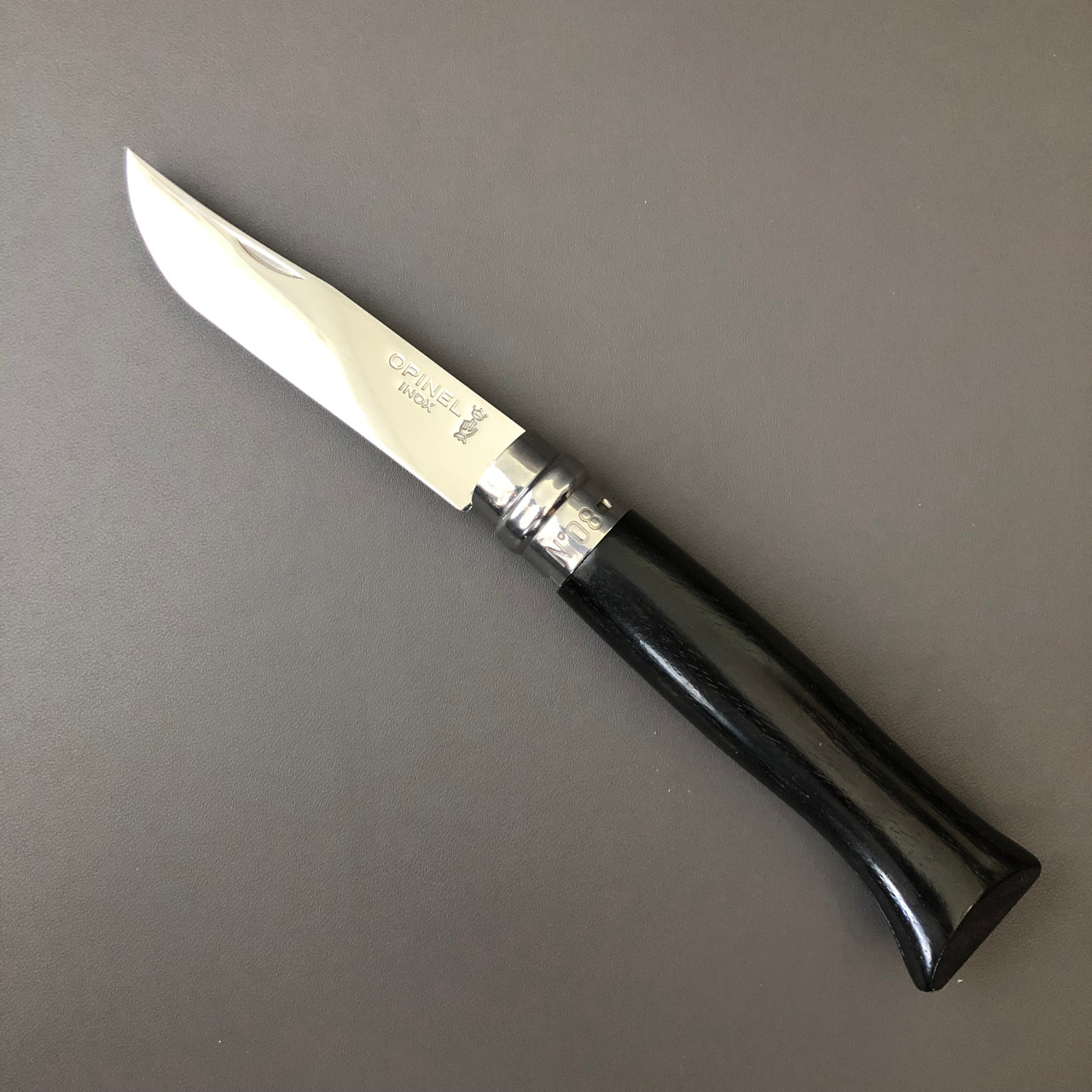 Opinel Stainless Steel Knife ~ Ebony Handle