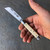Barrel knife carbon steel in rhodoid by Le Sabot