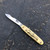 Navette knife brass carbon steel venus by Coursolle
