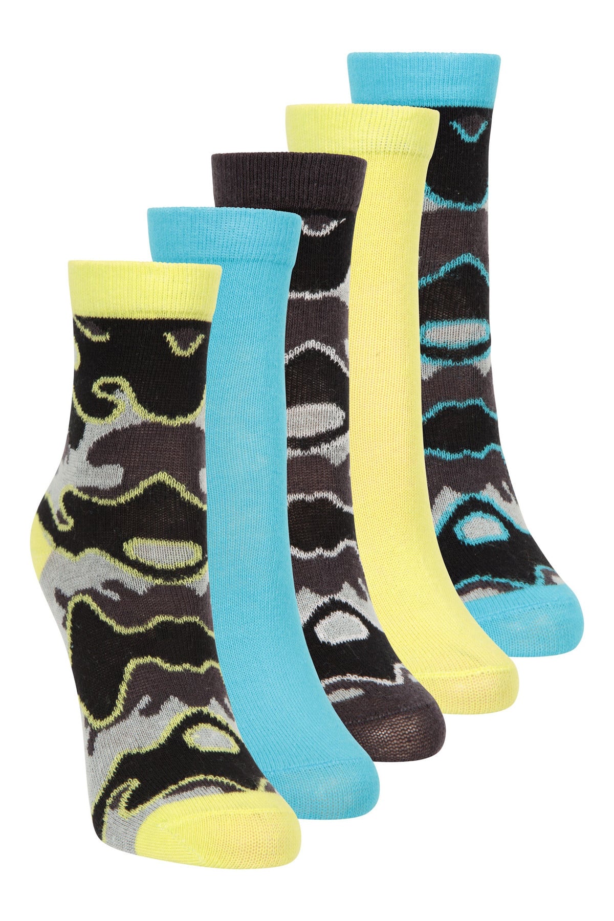 Kids Patterned Mid-Calf Socks 5-Pack