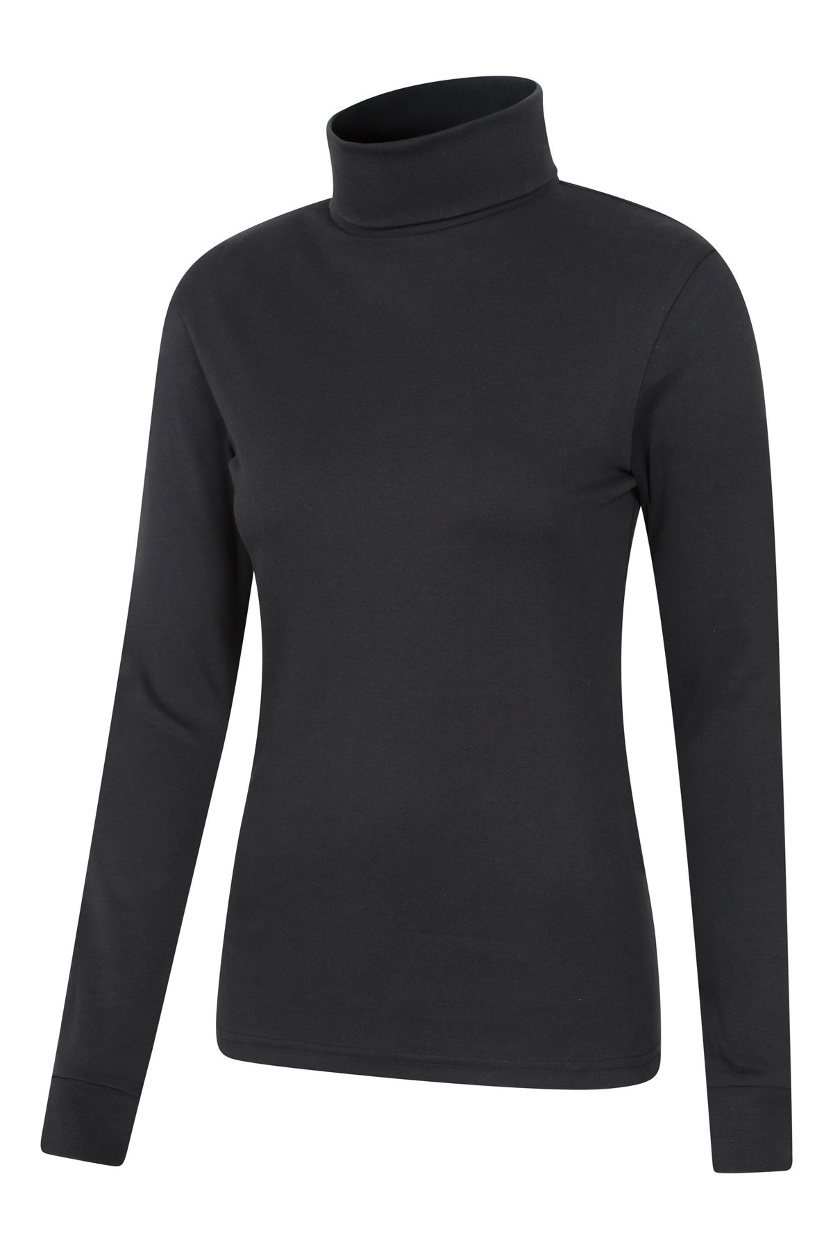 Meribel Womens Cotton Roll Neck Top
