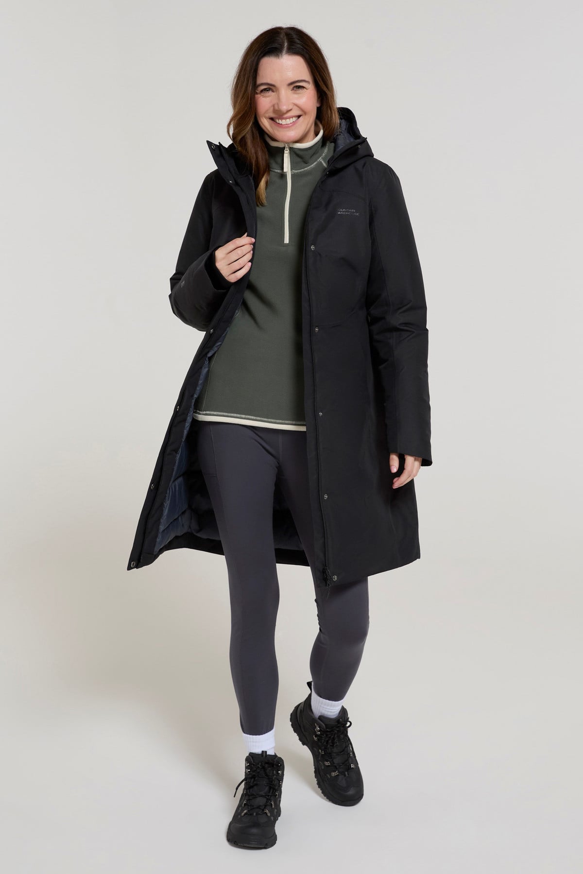Polar Hybrid Womens Long Down Jacket