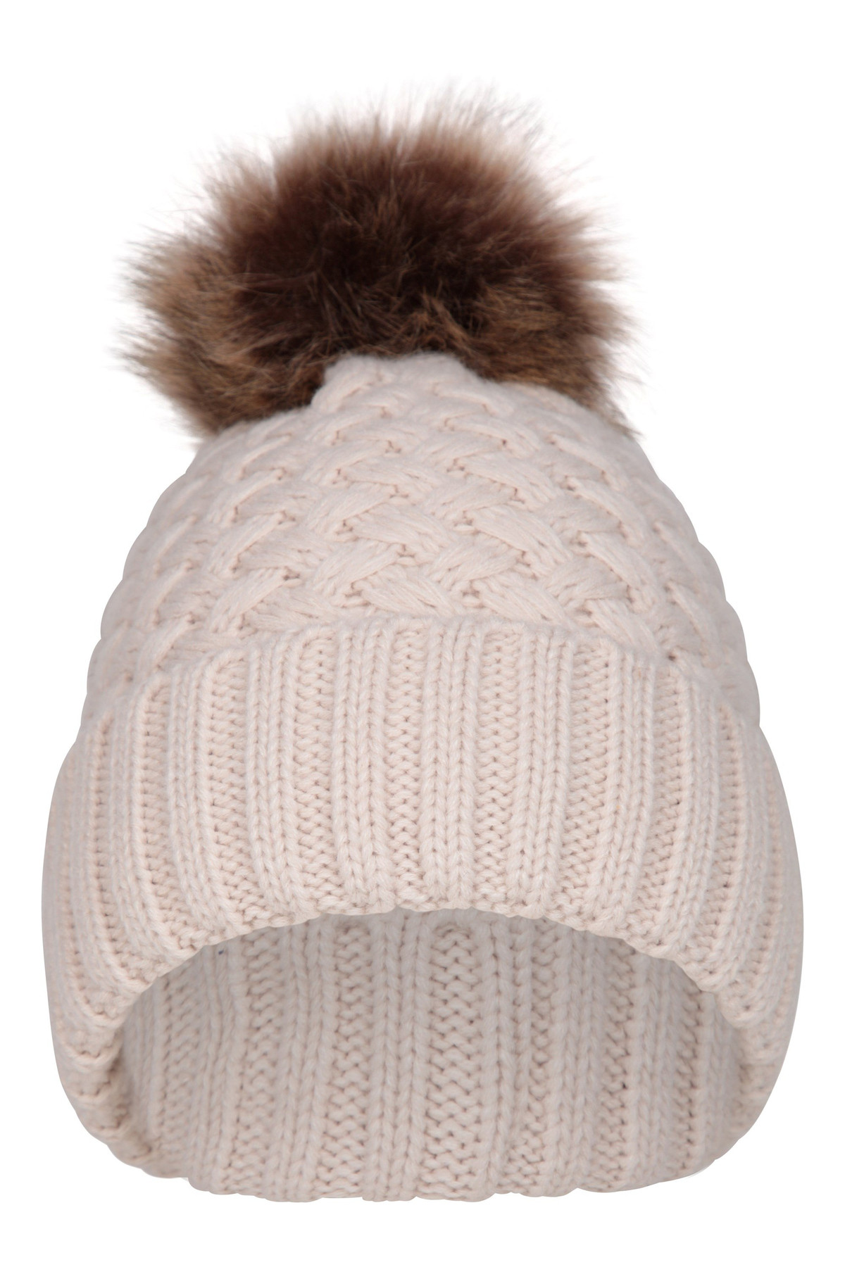Lisbon Sherpa Lined Womens Thermal Pom-Pom Beanie