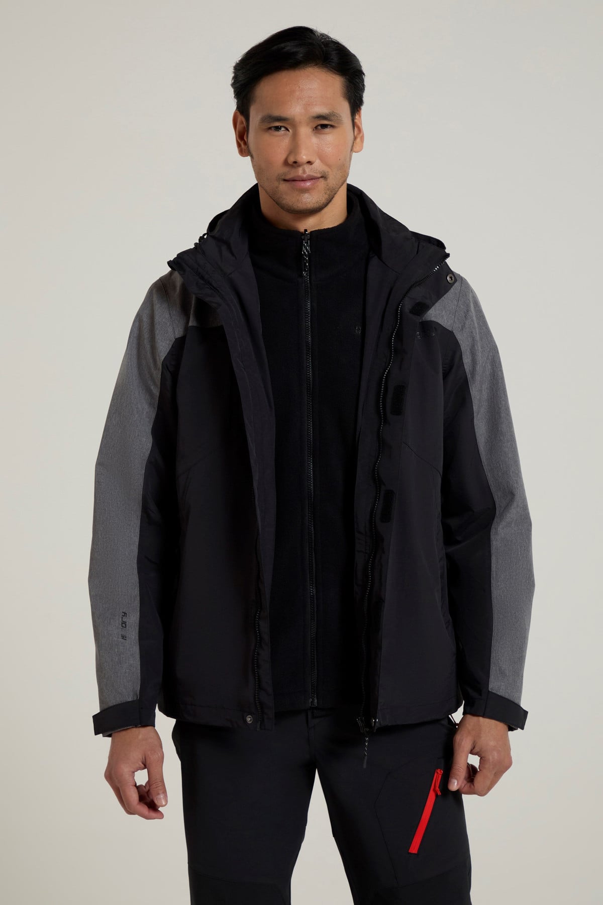 District Mens 3 1 Waterproof Jacket