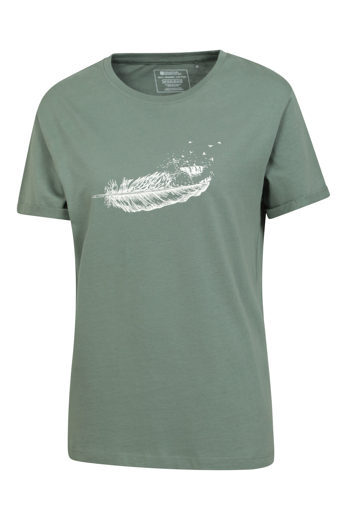 Wave Feather Womens Loose Fit T-Shirt