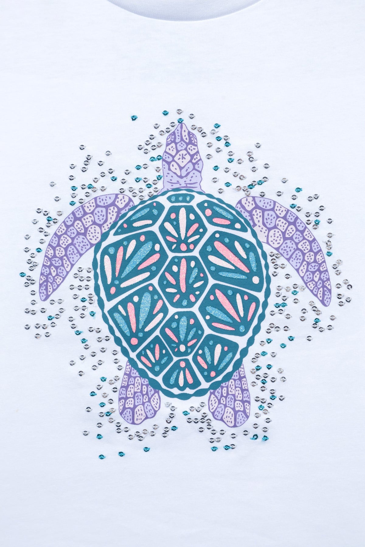 Glitter Turtle Kids Tee